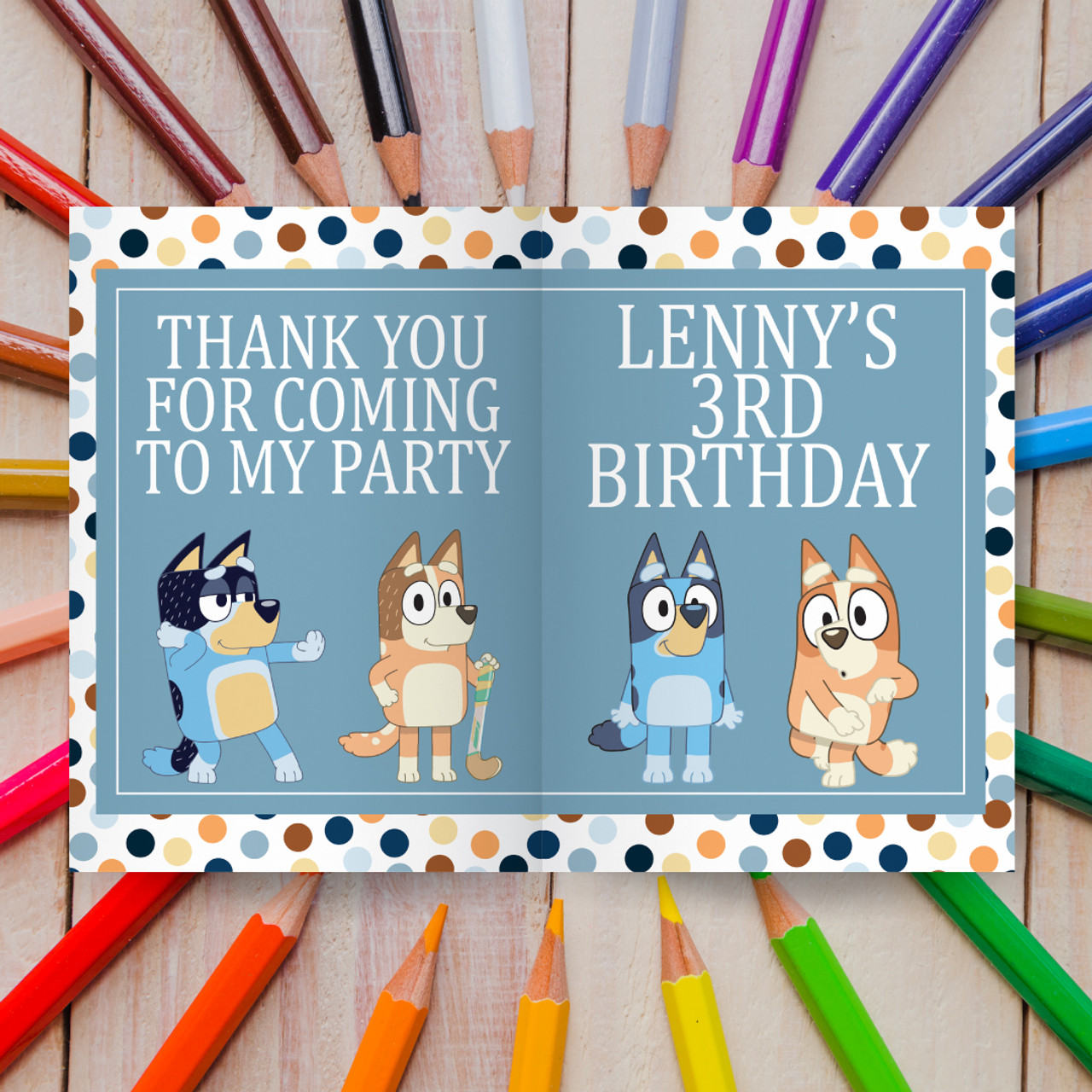 personalised bluey book