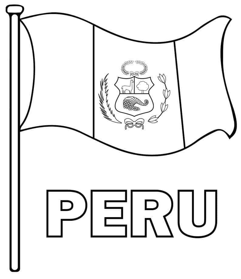 peru flag coloring page