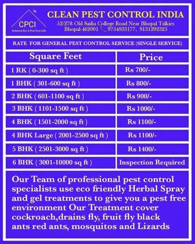 pest control services price