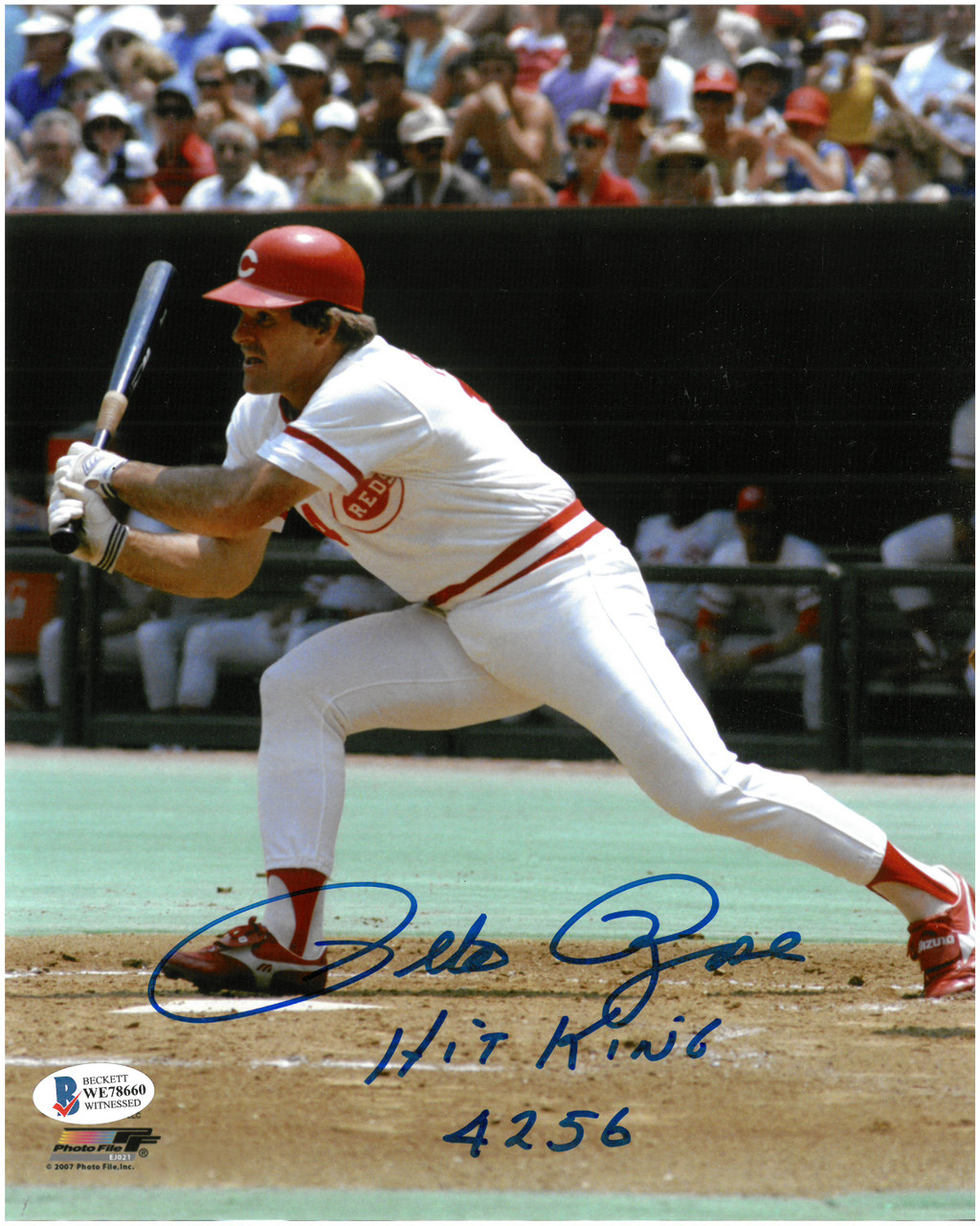 pete rose autographed picture