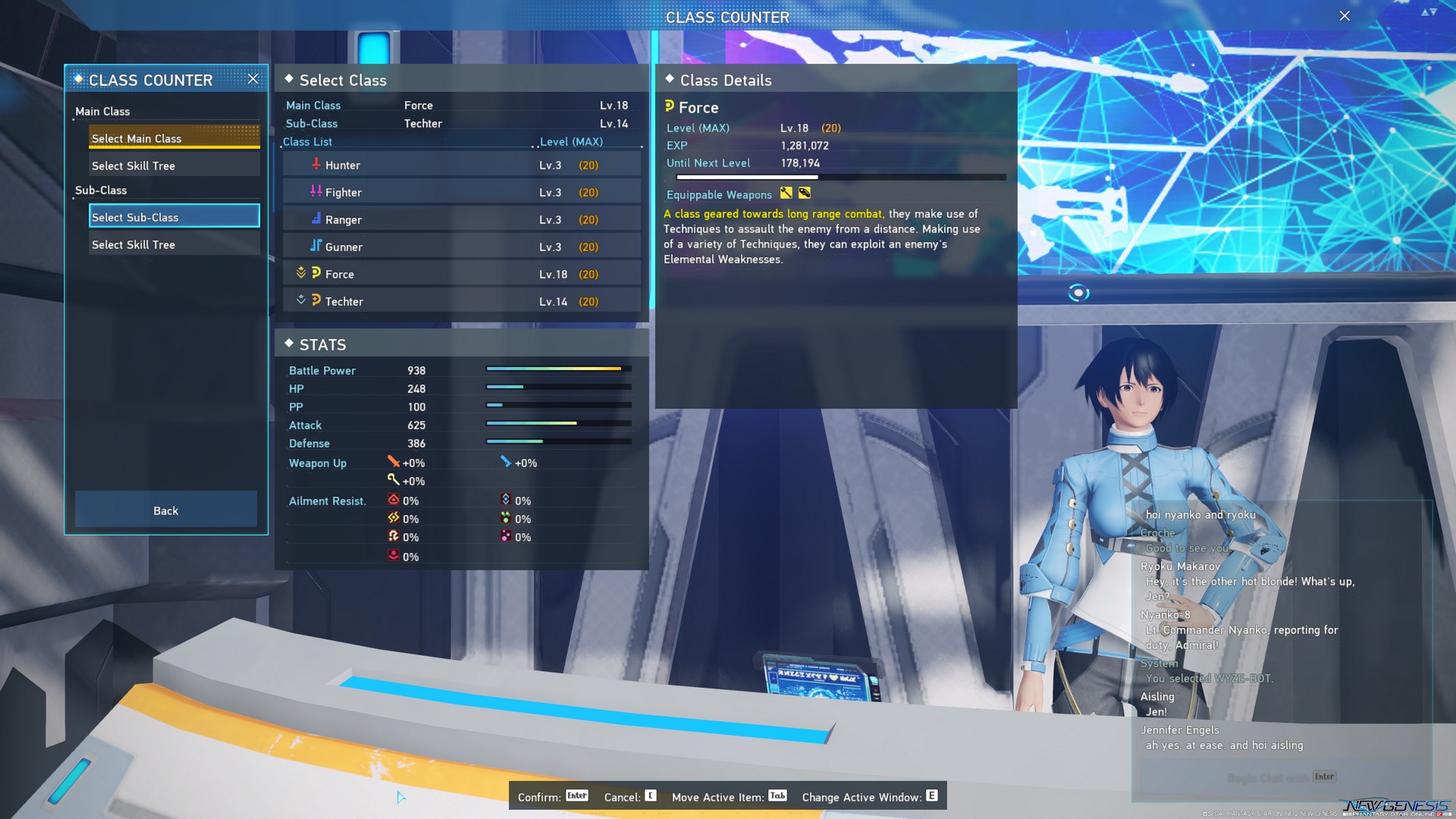 phantasy star online 2 new genesis best class