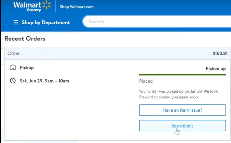 phone number for walmart online order