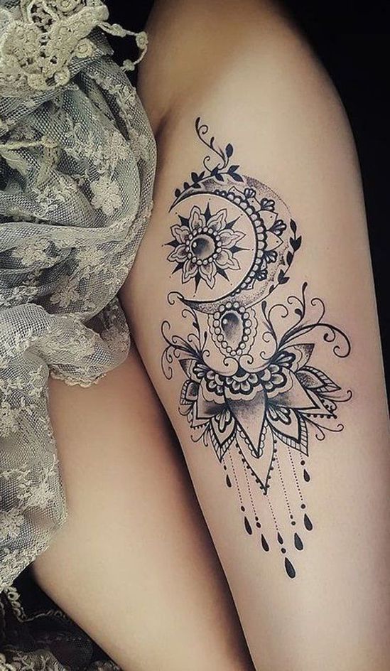 pierna tatuajes sexis para mujeres