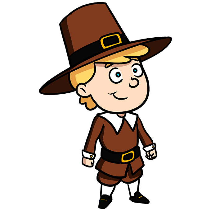 pilgrim cartoon drawing