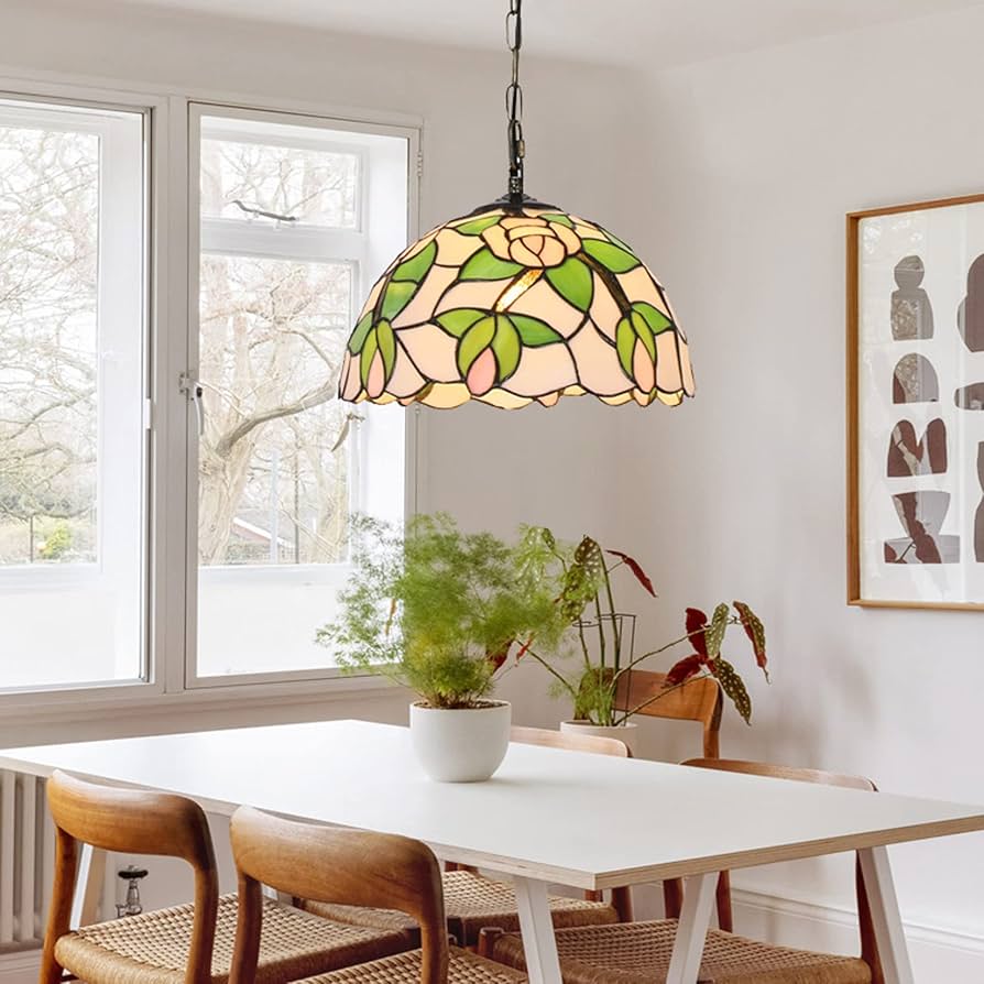 pink rose tiffany lamp