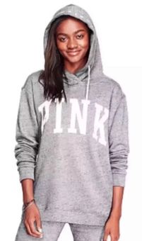 pink victoria secret grey hoodie