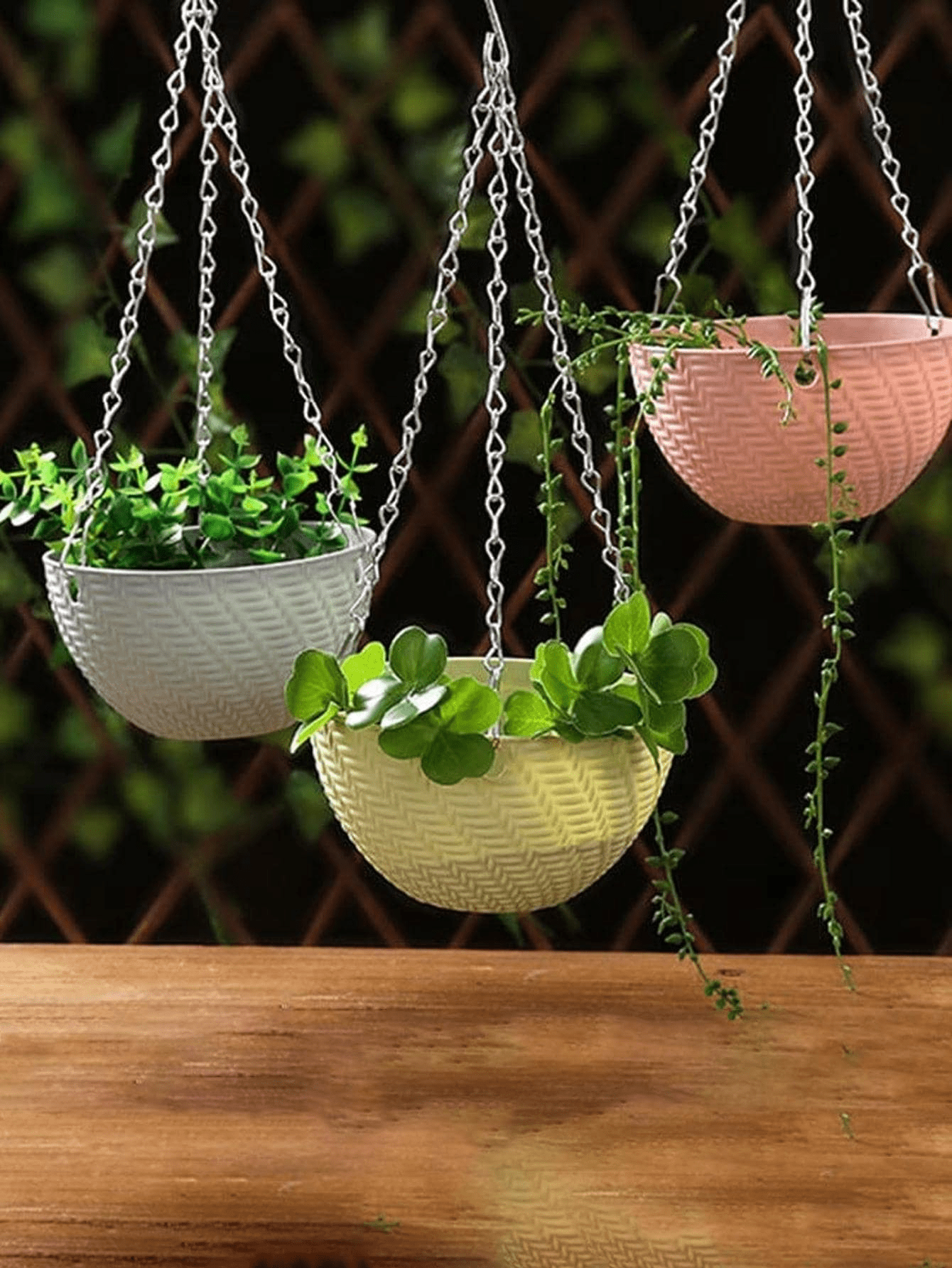 plastic hanging planters