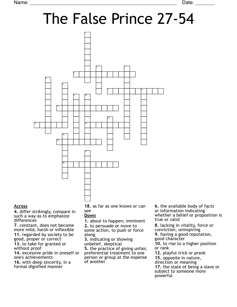 playful trick crossword