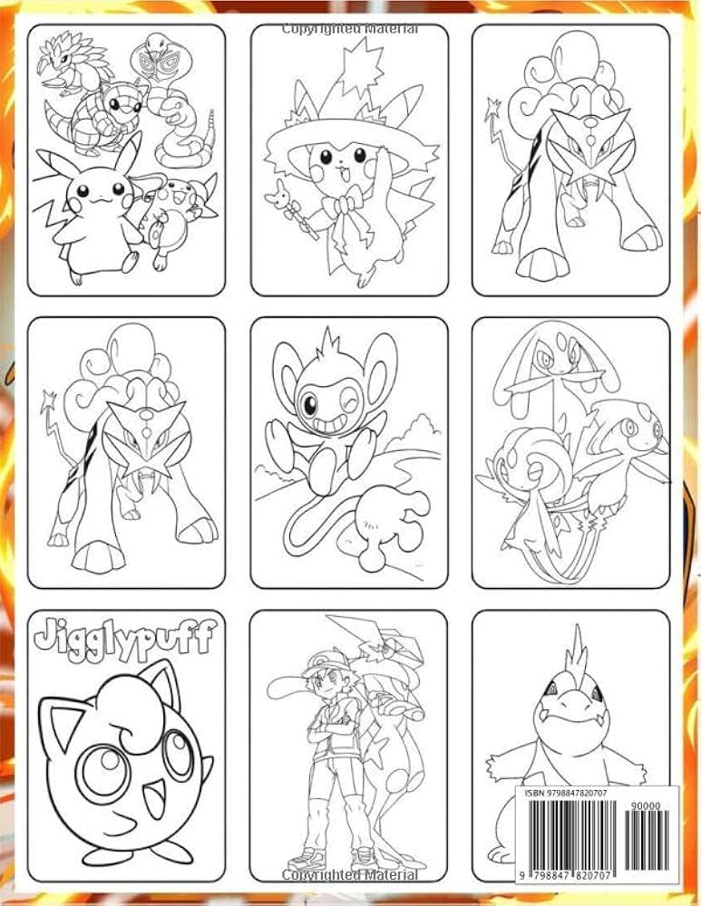 pokemon colouring cards