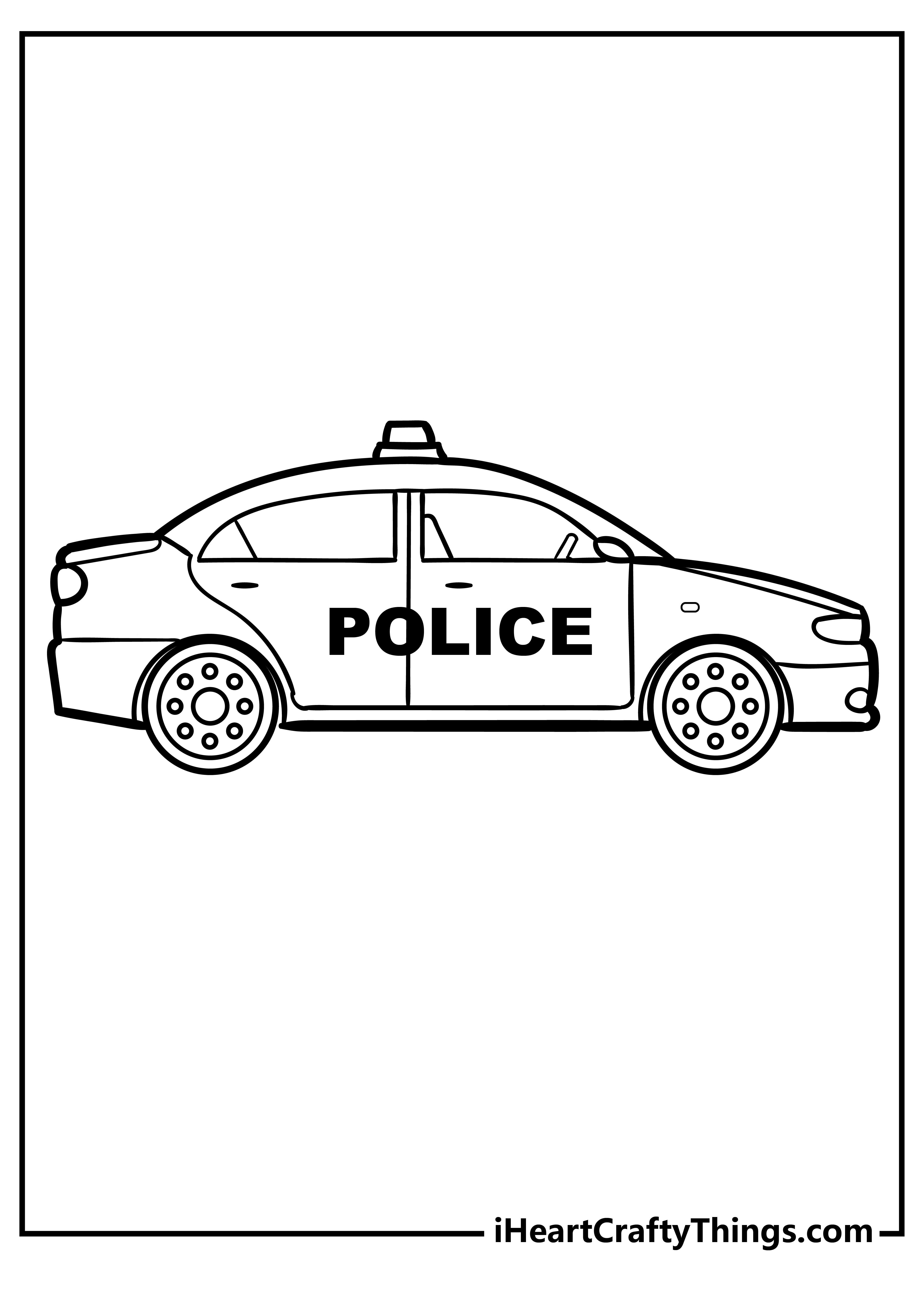 police car coloring sheet