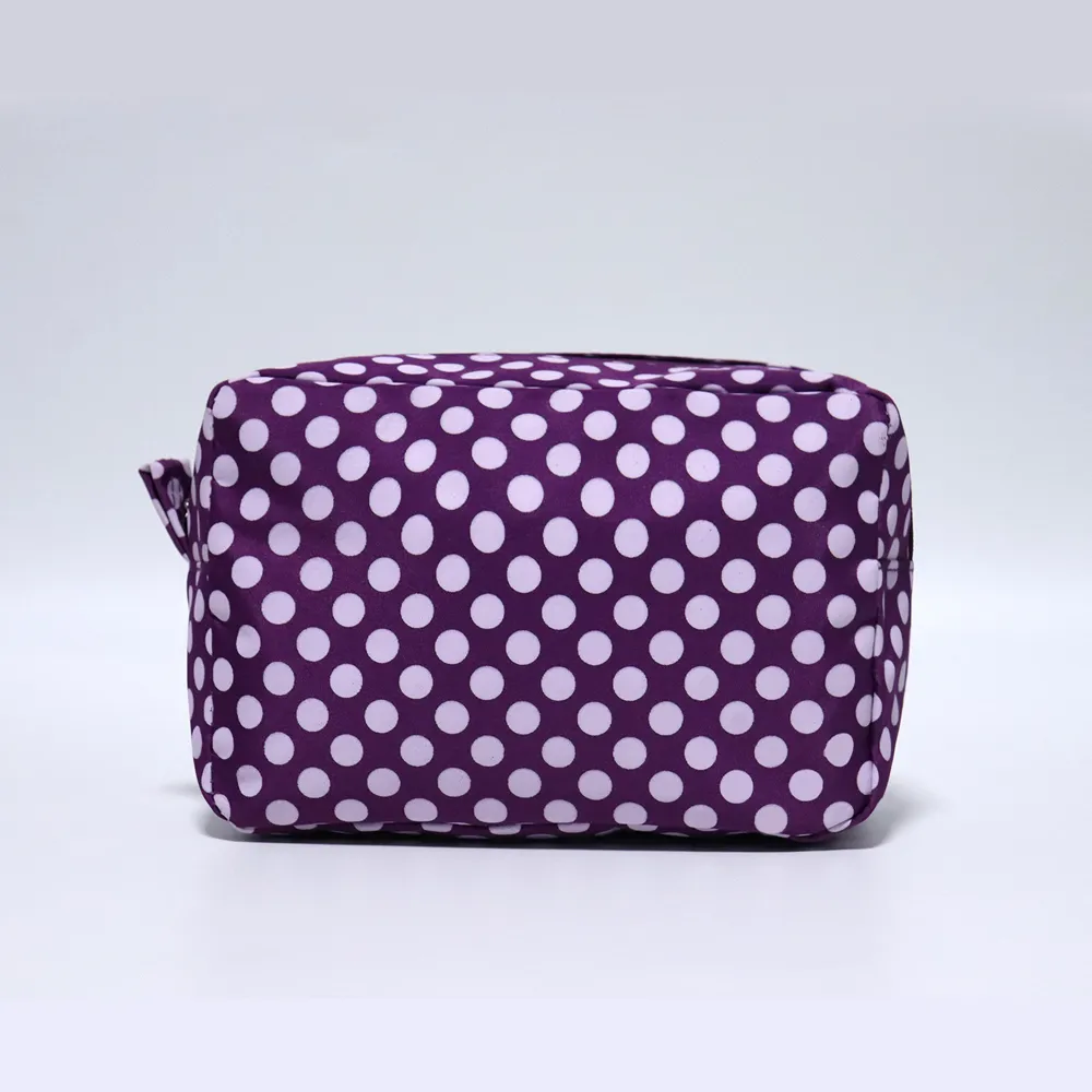 polka dot makeup bag