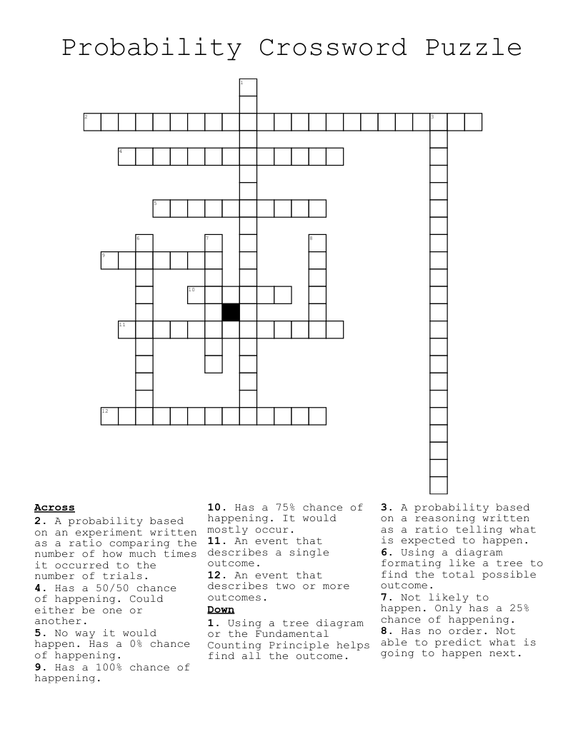 possible crossword