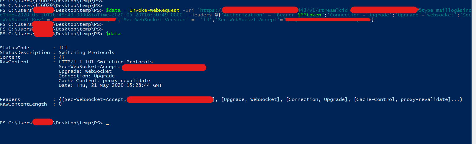 powershell invoke-webrequest