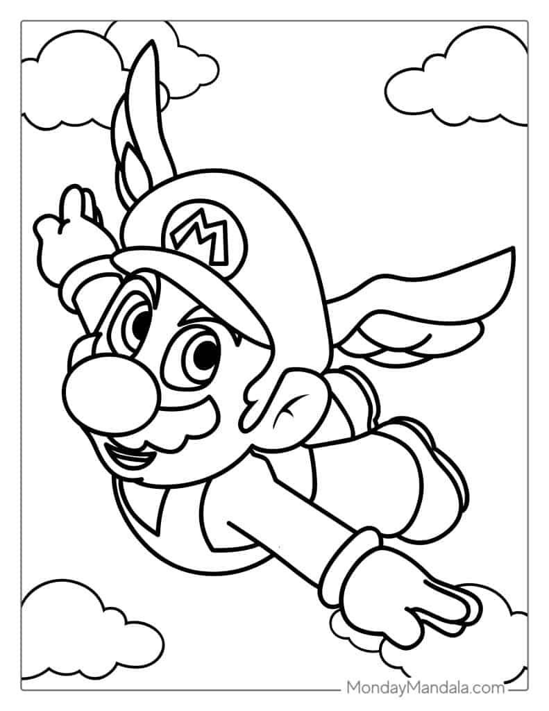 printable mario coloring pages