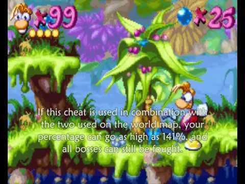 ps1 rayman cheats