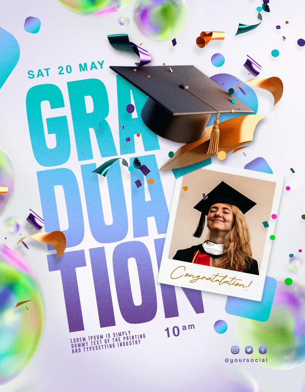 psd graduation templates free