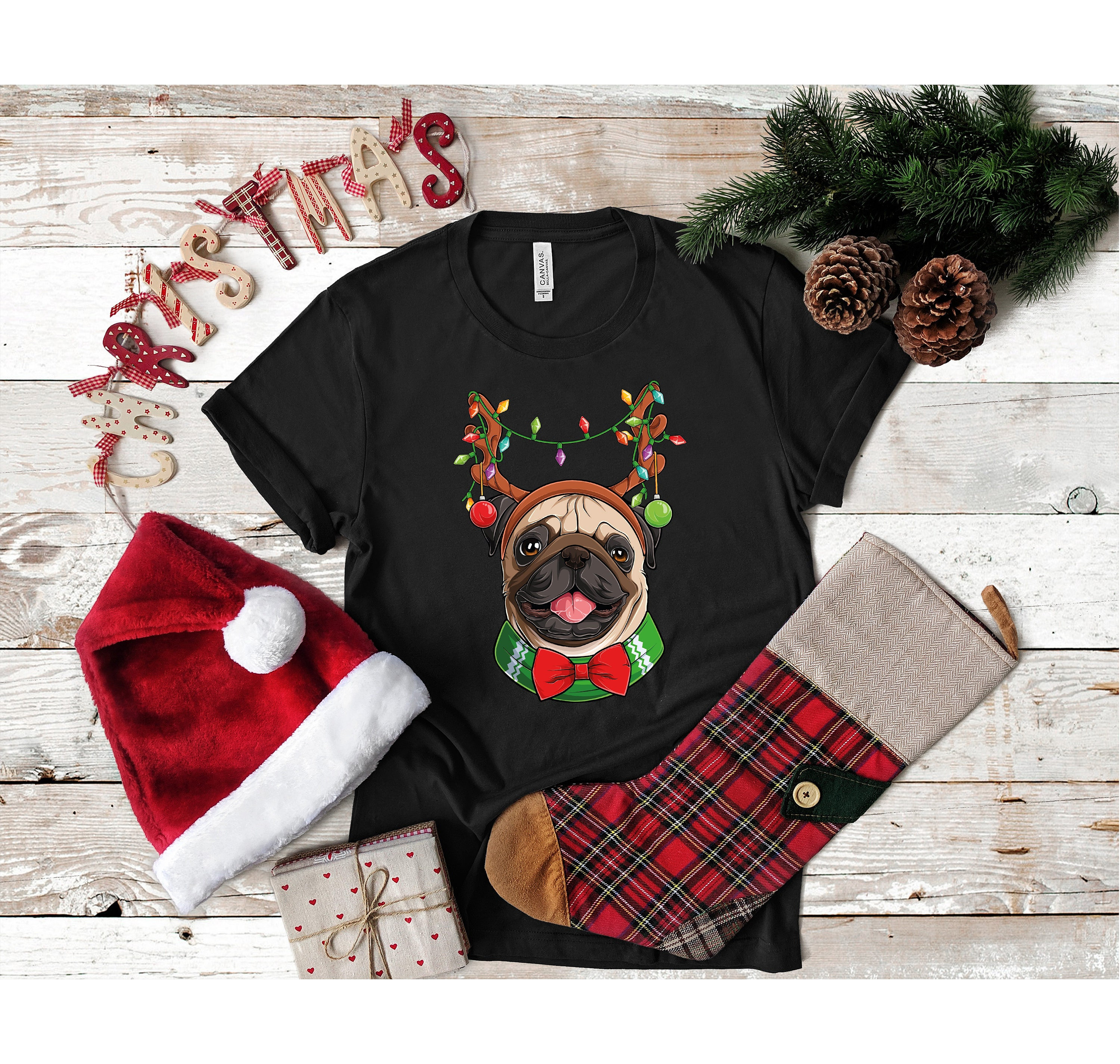 pug christmas shirt