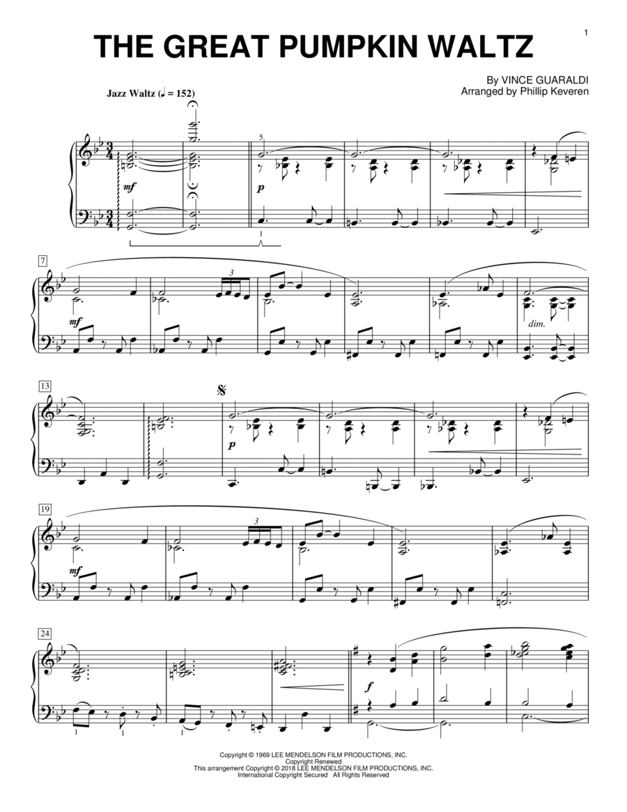 pumpkin waltz sheet music