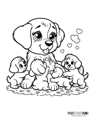 puppy dog colouring in