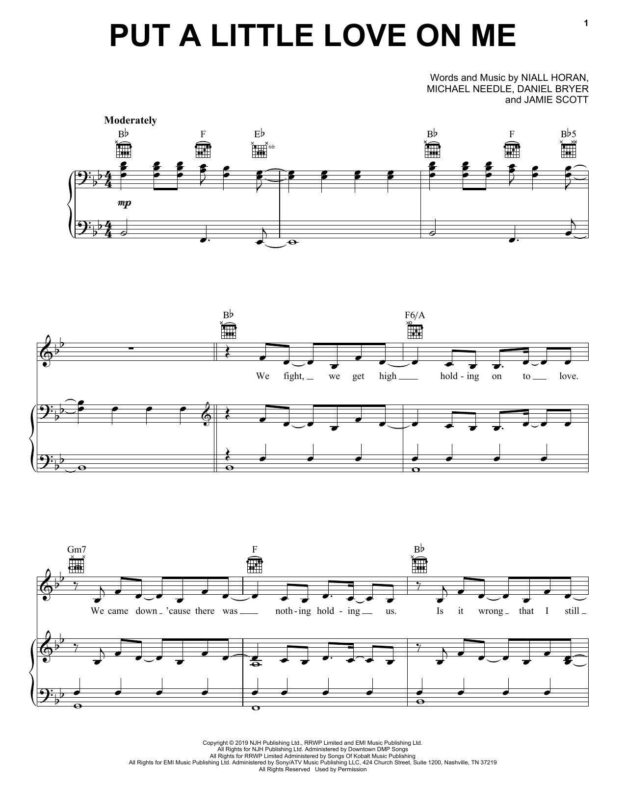 put a little love on me piano sheet music