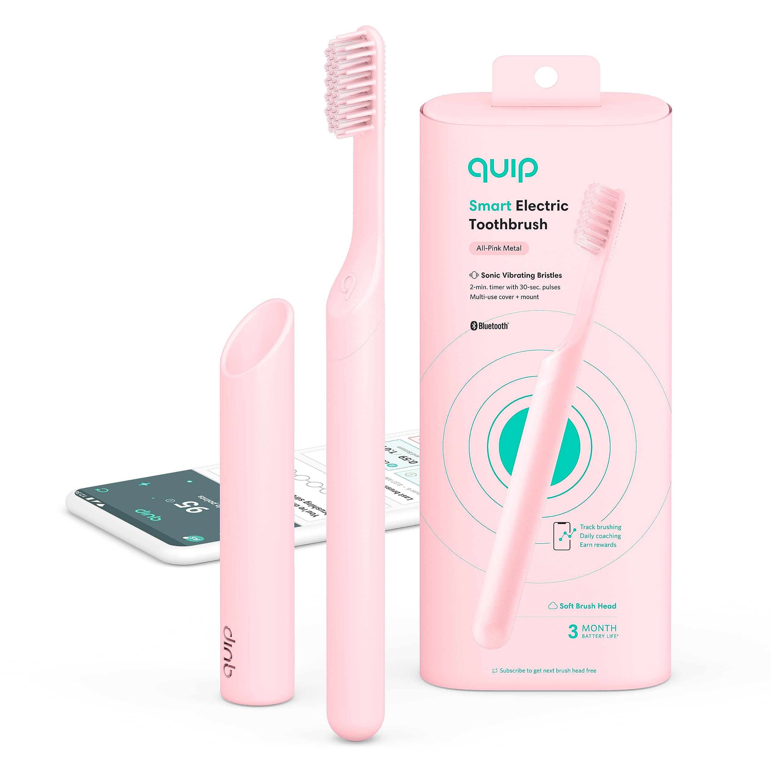 quip pink toothbrush