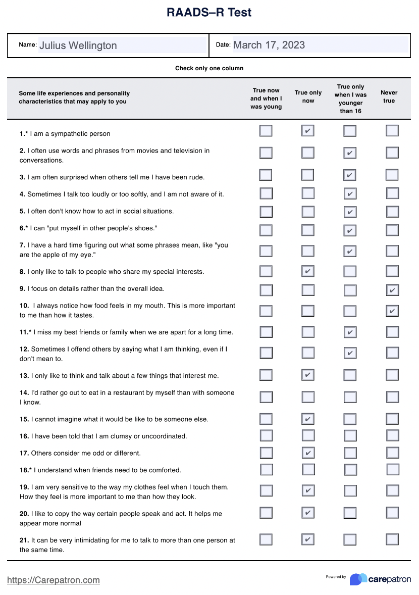 raads r test online