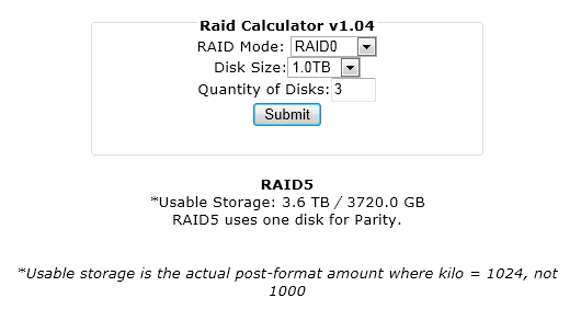 raid calculator gb