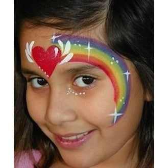 rainbow split cake face paint