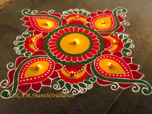 rangoli design for diwali square