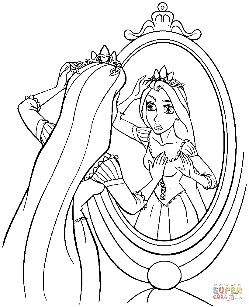 rapunzel princess coloring pages