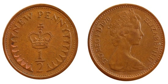 rare half penny coins