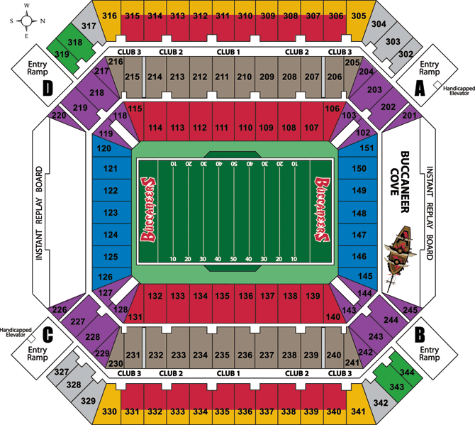 raymond james stadium sections