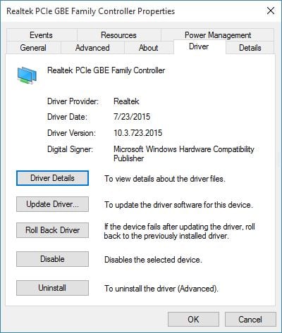 realtek pcie gbe family controller driver