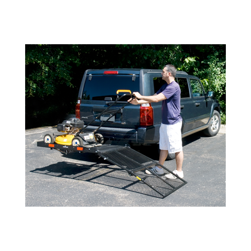 receiver hitch cargo carrier with ramp