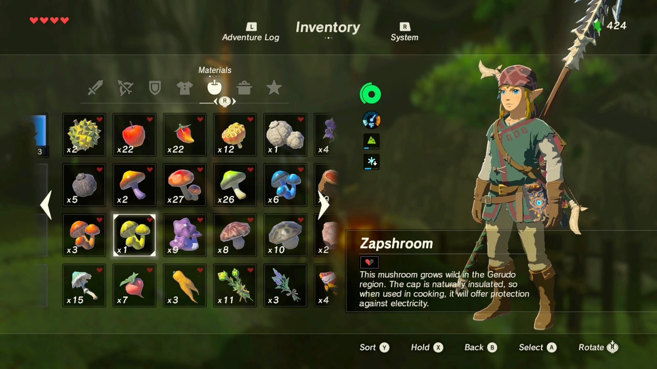 recipes breath of the wild