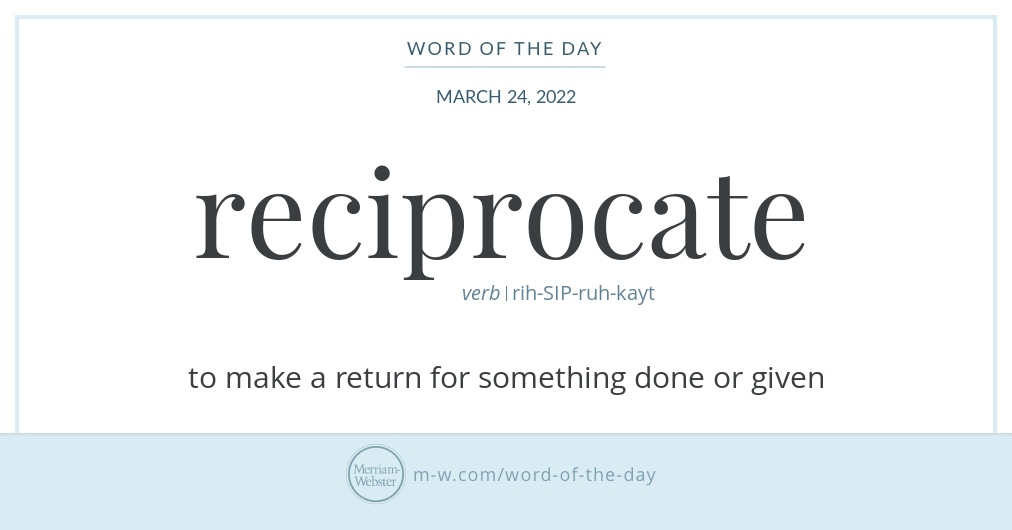 reciprocated synonym