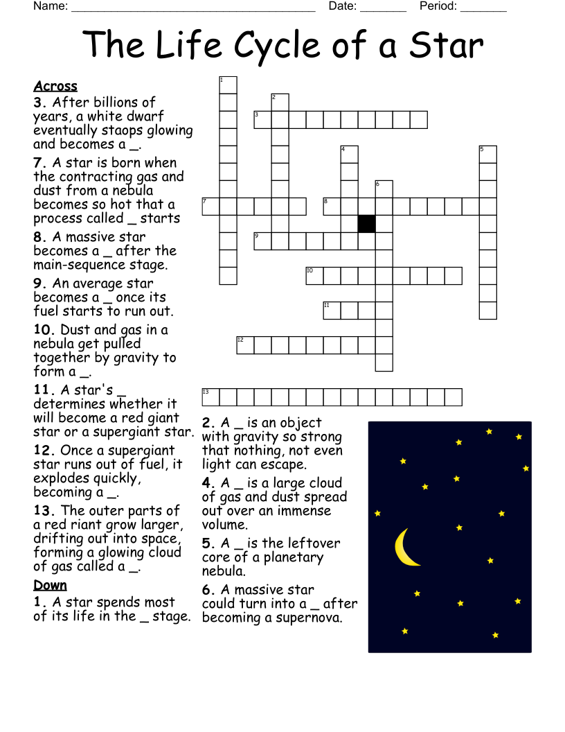 red giant star crossword