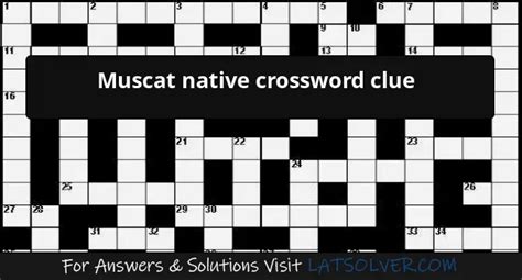 resident of muscat crossword