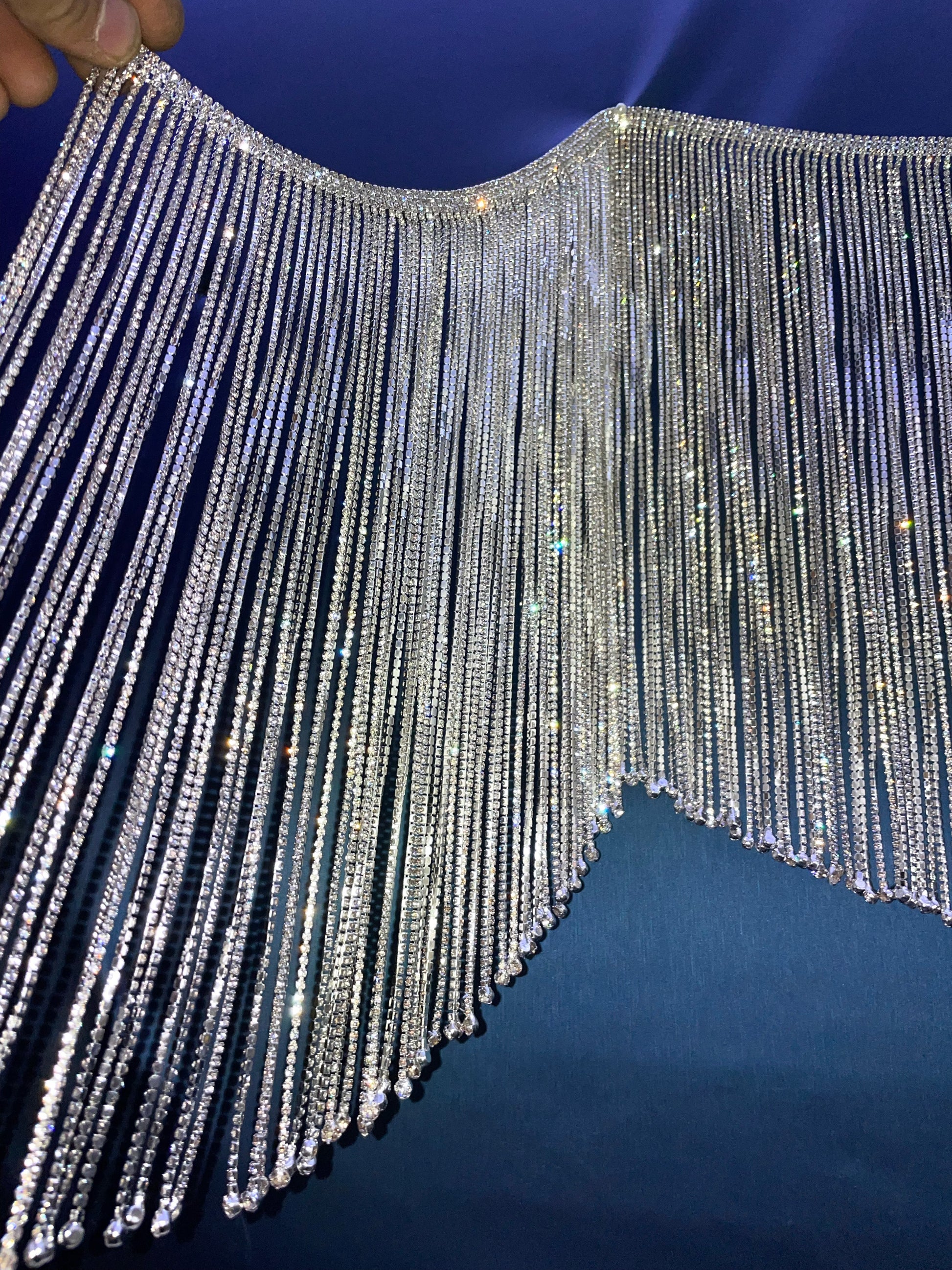 rhinestone fringe trim near me