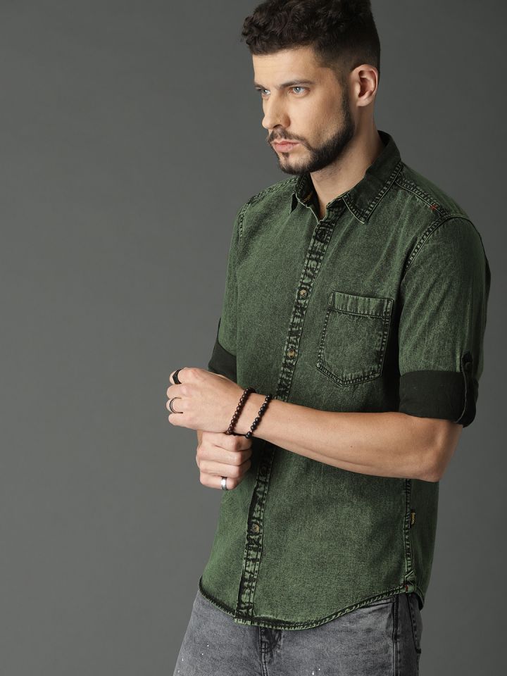 roadster olive green shirt