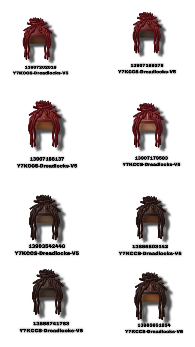 roblox dreads hair code