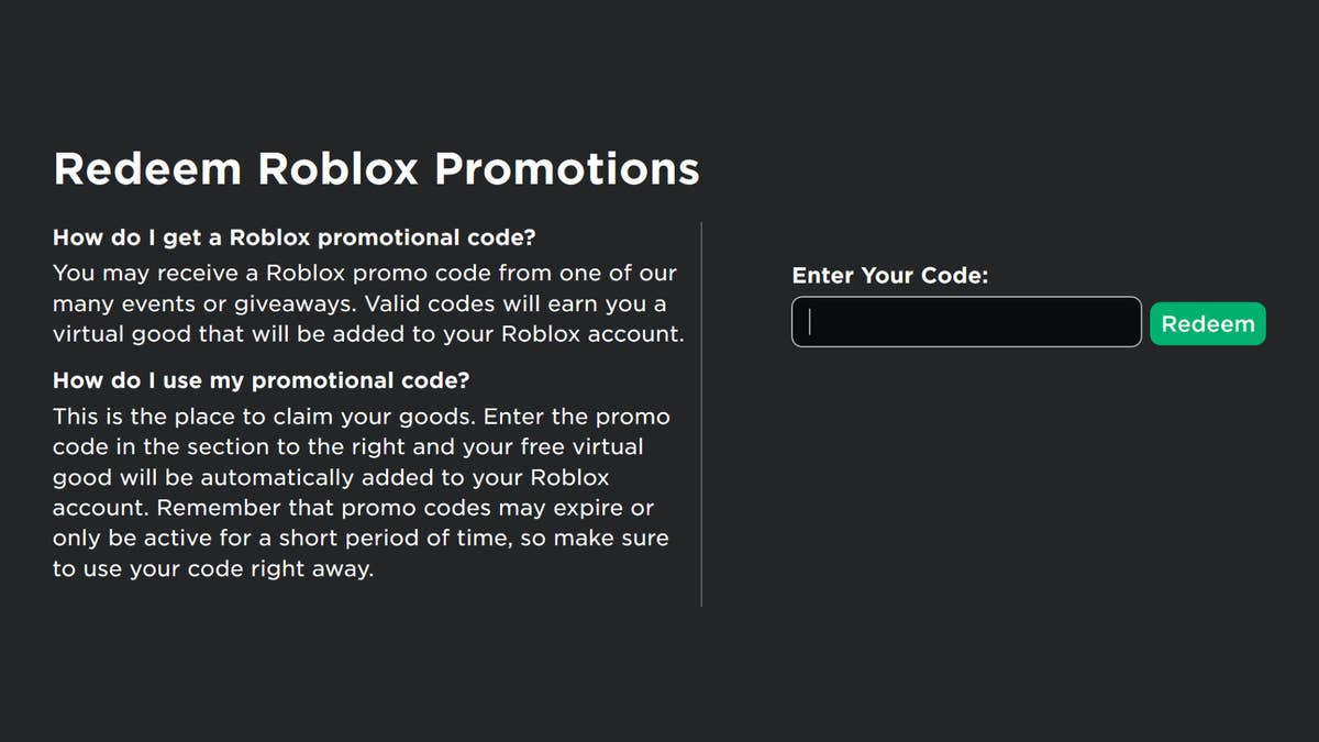 roblox promocodes