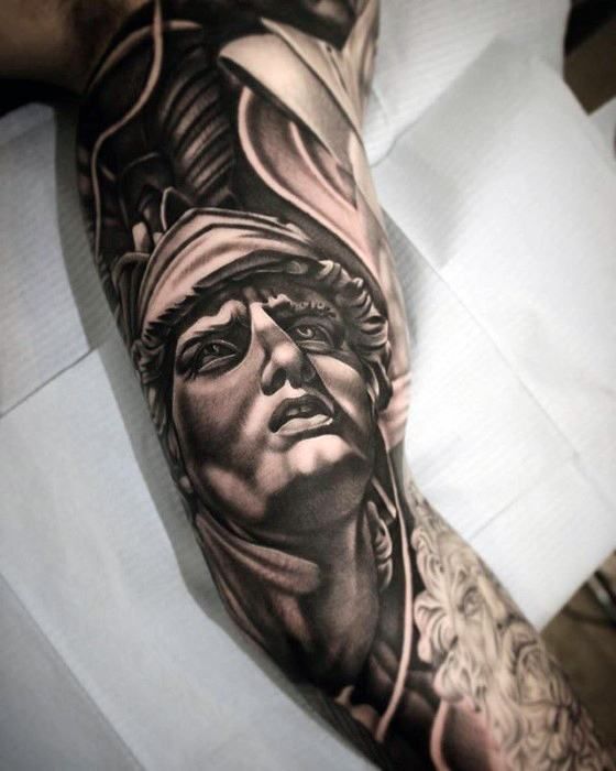 roman statue tattoo