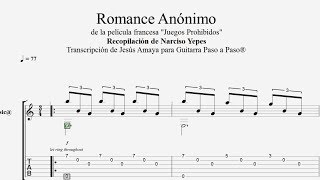 romance anonimo guitarra tab pdf