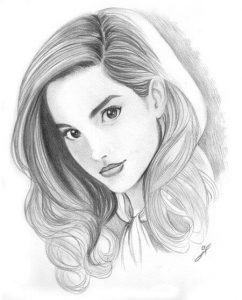 rostro de mujer dibujo