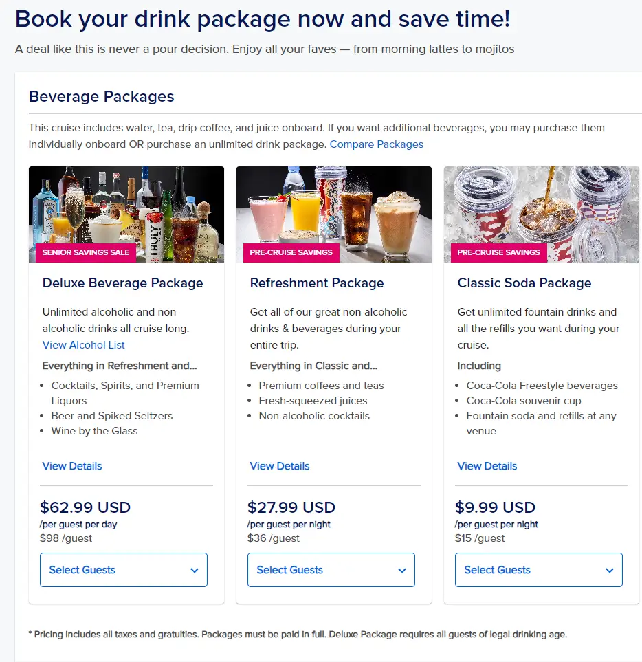 royal caribbean drink package price 2023 pdf