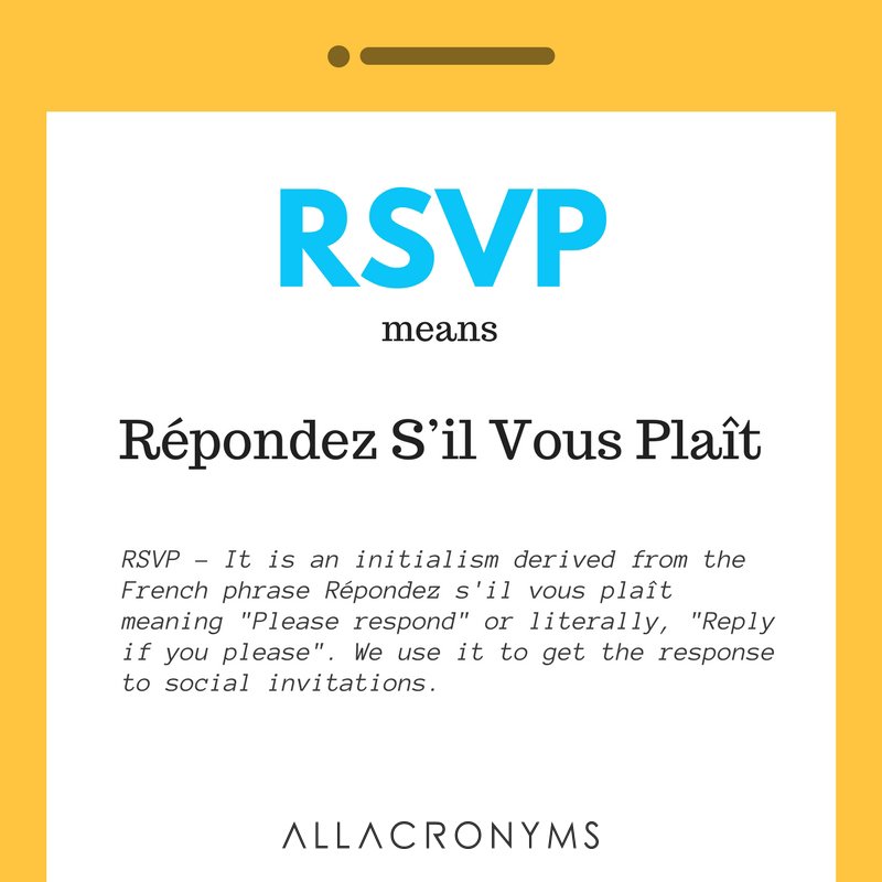 rsvp abbreviation