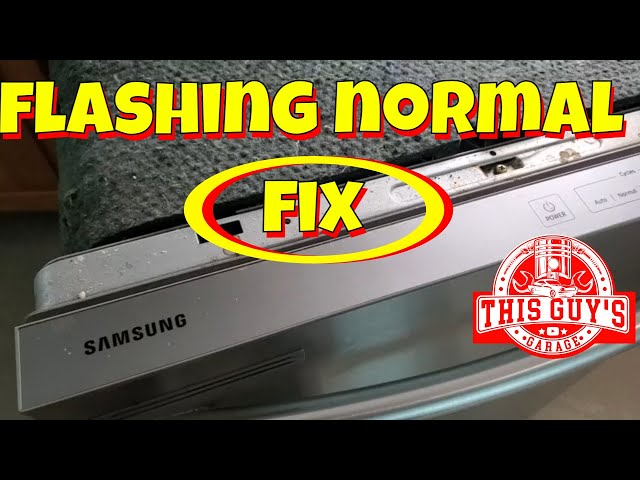 samsung dishwasher all lights flashing