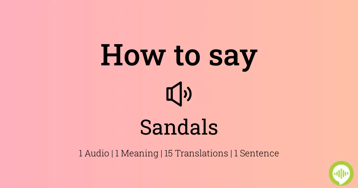 sandal pronunciation