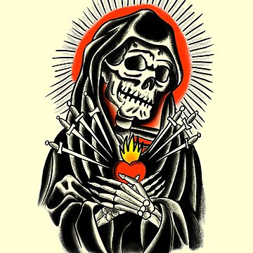 santa muerte tattoo traditional